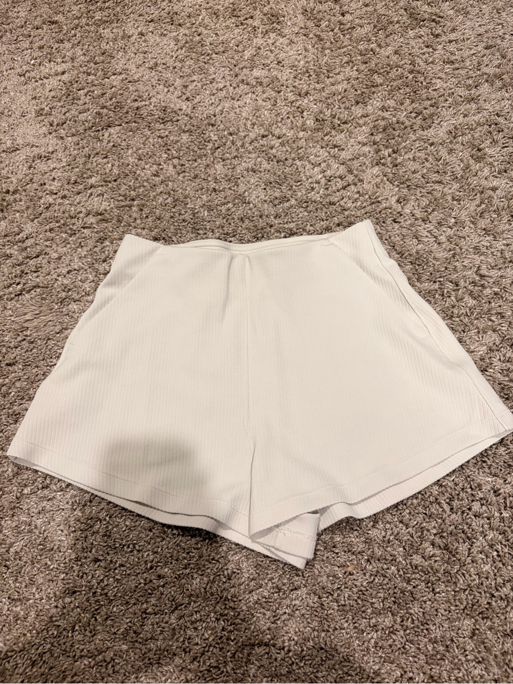 lululemon athletica High-Waist Ribbed White Women's Shorts